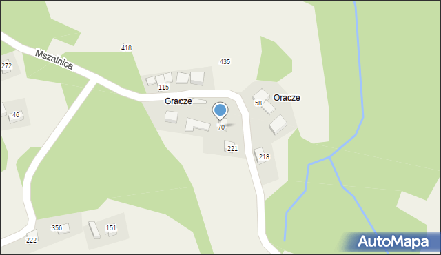 Mszalnica, Mszalnica, 70, mapa Mszalnica