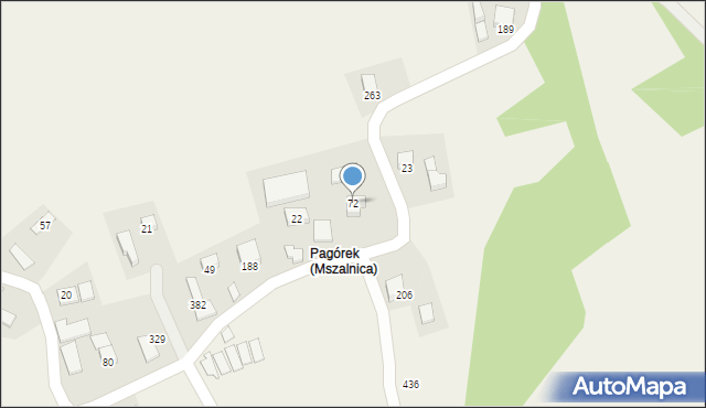Mszalnica, Mszalnica, 72, mapa Mszalnica