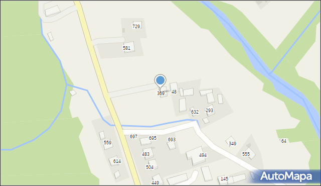 Mszana Górna, Mszana Górna, 369, mapa Mszana Górna