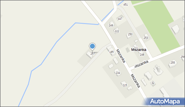 Mszanka, Mszanka, 257, mapa Mszanka