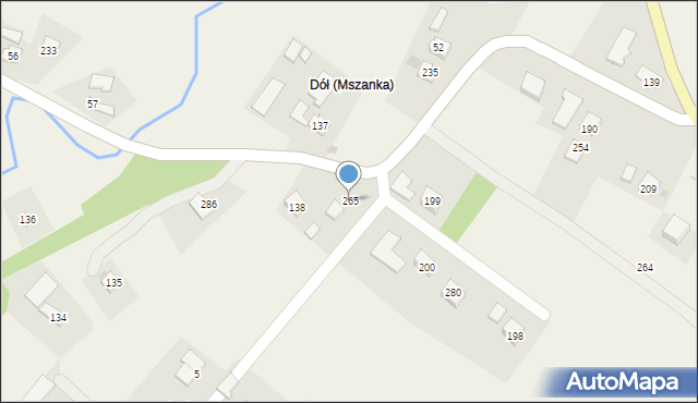 Mszanka, Mszanka, 265, mapa Mszanka