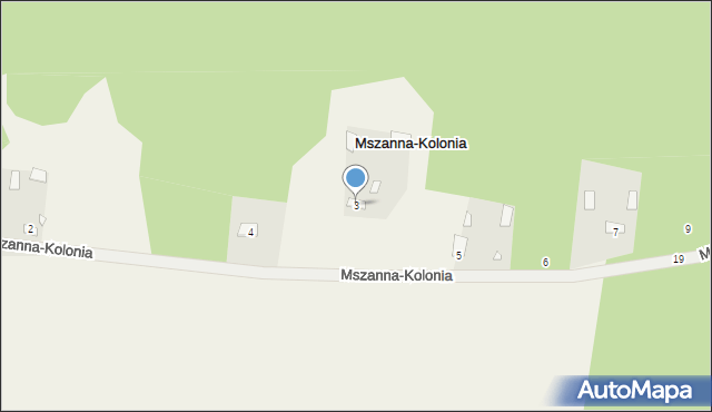 Mszanna-Kolonia, Mszanna-Kolonia, 3, mapa Mszanna-Kolonia