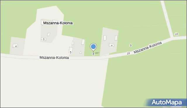 Mszanna-Kolonia, Mszanna-Kolonia, 6, mapa Mszanna-Kolonia