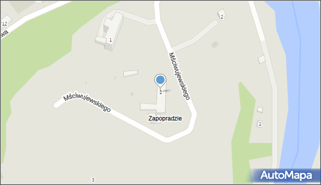 Muszyna, Mściwujewskiego Seweryna, dr., 2, mapa Muszyna