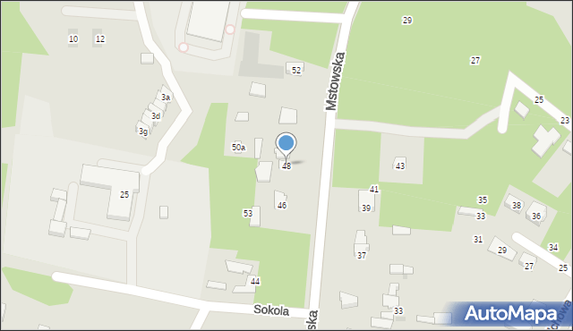 Olsztyn, Mstowska, 48, mapa Olsztyna