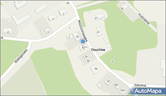 Osuchów, Mszczonowska, 52, mapa Osuchów