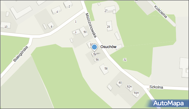 Osuchów, Mszczonowska, 54, mapa Osuchów