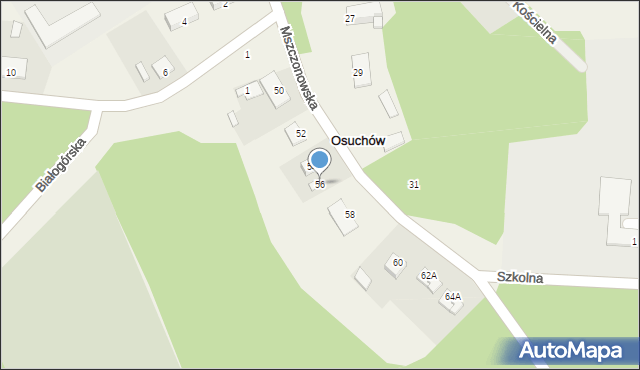 Osuchów, Mszczonowska, 56, mapa Osuchów