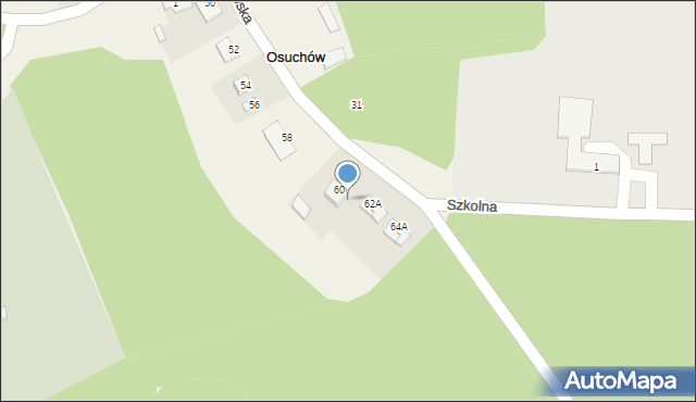 Osuchów, Mszczonowska, 60a, mapa Osuchów