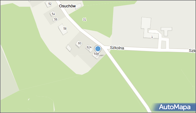 Osuchów, Mszczonowska, 64B, mapa Osuchów