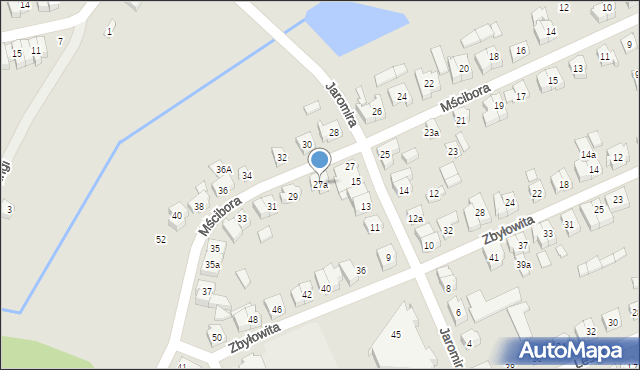 Poznań, Mścibora, 27a, mapa Poznania