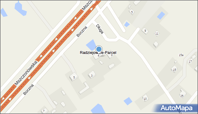 Radziejowice-Parcel, Mszczonowska, 1, mapa Radziejowice-Parcel