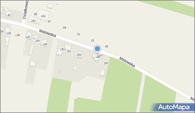 Rędziny, Mstowska, 158, mapa Rędziny