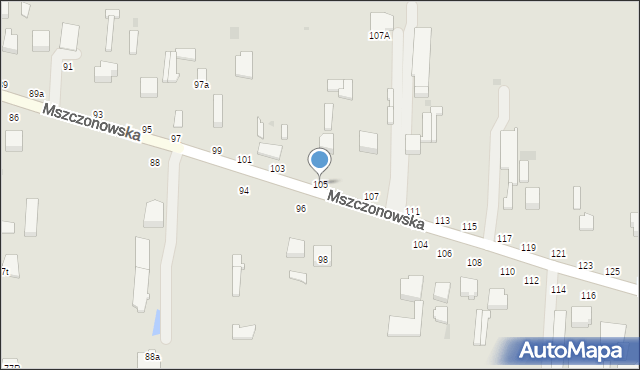 Skierniewice, Mszczonowska, 105, mapa Skierniewic