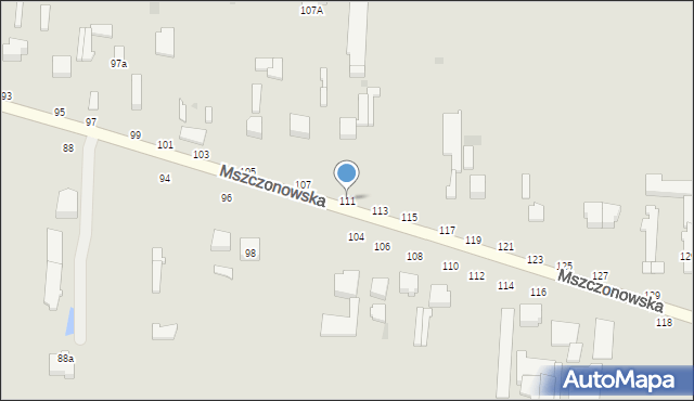 Skierniewice, Mszczonowska, 111, mapa Skierniewic