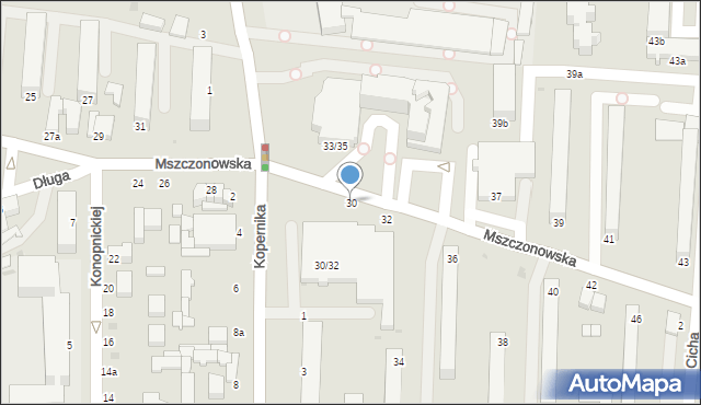 Skierniewice, Mszczonowska, 30, mapa Skierniewic