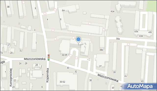 Skierniewice, Mszczonowska, 33/35, mapa Skierniewic
