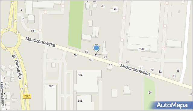 Skierniewice, Mszczonowska, 71, mapa Skierniewic