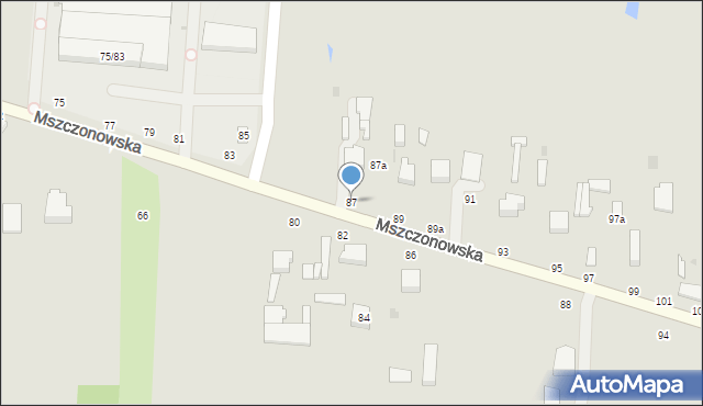 Skierniewice, Mszczonowska, 87, mapa Skierniewic