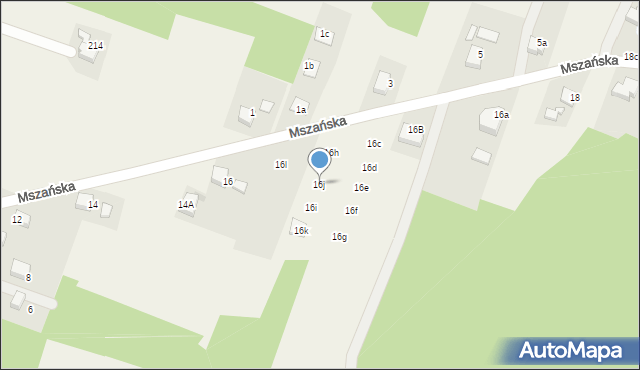 Skrzyszów, Mszańska, 16j, mapa Skrzyszów