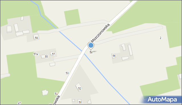 Skuły, Mszczonowska, 54, mapa Skuły