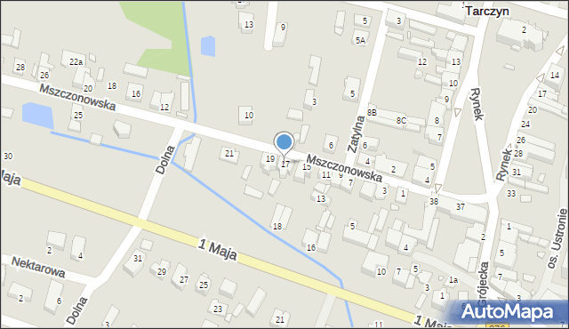 Tarczyn, Mszczonowska, 17, mapa Tarczyn