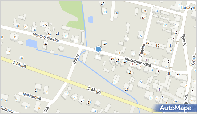 Tarczyn, Mszczonowska, 21, mapa Tarczyn