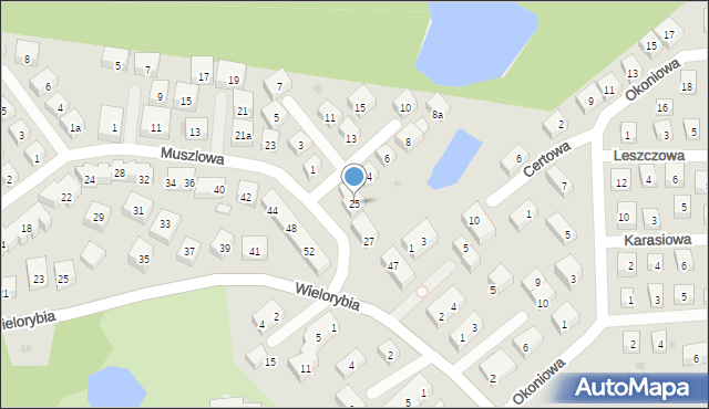 Bydgoszcz, Muszlowa, 25, mapa Bydgoszczy