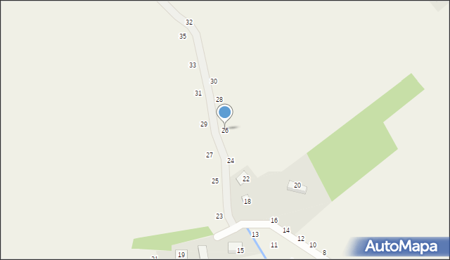 Giebułtów, Muzyczna, 26, mapa Giebułtów