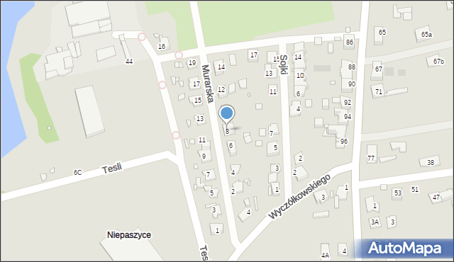 Gliwice, Murarska, 8, mapa Gliwic