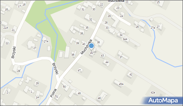 Groń, Muchówka, 41, mapa Groń