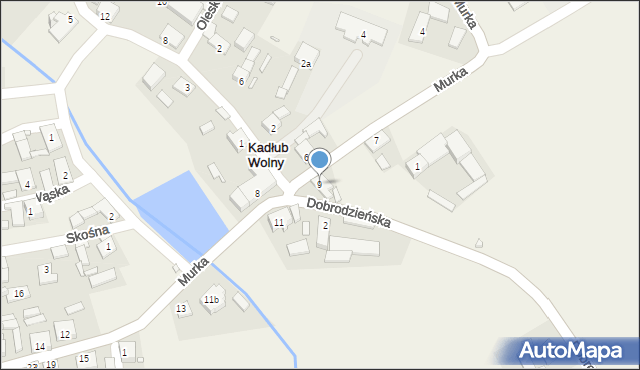 Kadłub Wolny, Murka Izydora, 9, mapa Kadłub Wolny