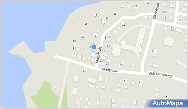 Koronowo, Muszlowa, 3, mapa Koronowo