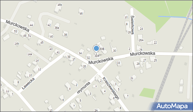 Lędziny, Murckowska, 32A, mapa Lędziny