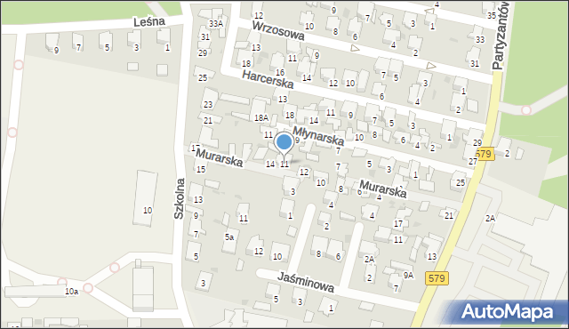 Leszno, Murarska, 11A, mapa Leszno