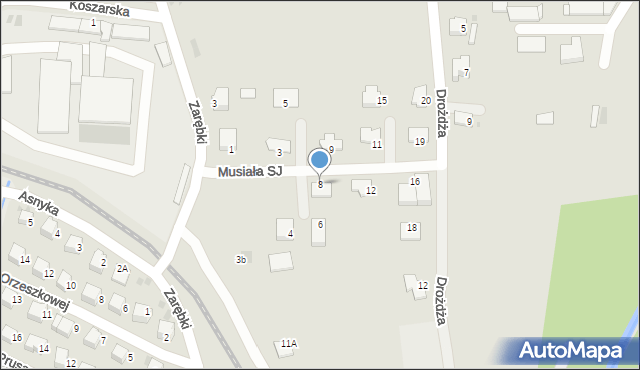 Limanowa, Musiała SJ Stanisława, ks., 8, mapa Limanowa