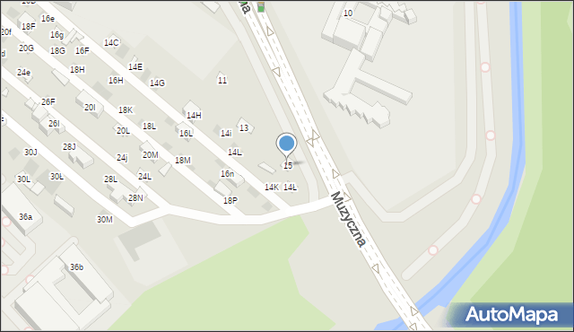 Lublin, Muzyczna, 15, mapa Lublina