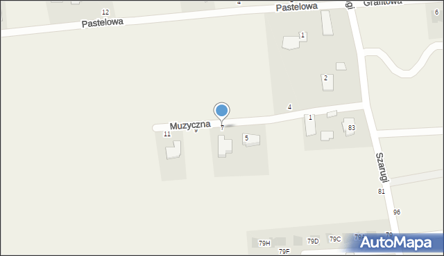 Marysin, Muzyczna, 7, mapa Marysin