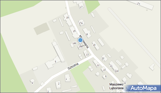 Maszewo Lęborskie, Murowana, 14a, mapa Maszewo Lęborskie