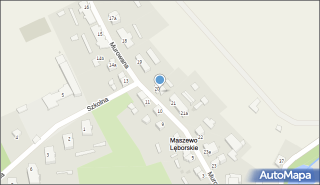 Maszewo Lęborskie, Murowana, 20a, mapa Maszewo Lęborskie