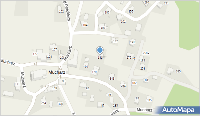 Mucharz, Mucharz, 181, mapa Mucharz