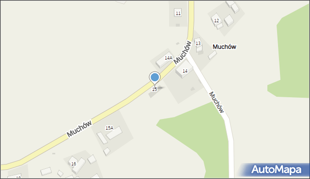 Muchów, Muchów, 15, mapa Muchów