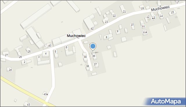 Muchowiec, Muchowiec, 36/1, mapa Muchowiec