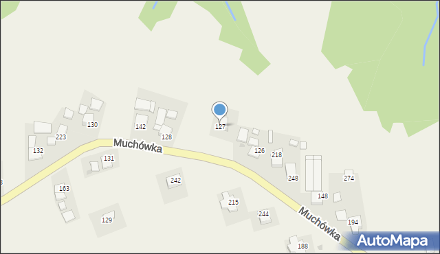 Muchówka, Muchówka, 127, mapa Muchówka