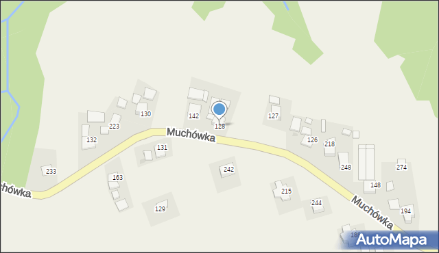 Muchówka, Muchówka, 128, mapa Muchówka