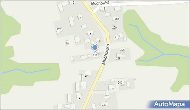 Muchówka, Muchówka, 151, mapa Muchówka