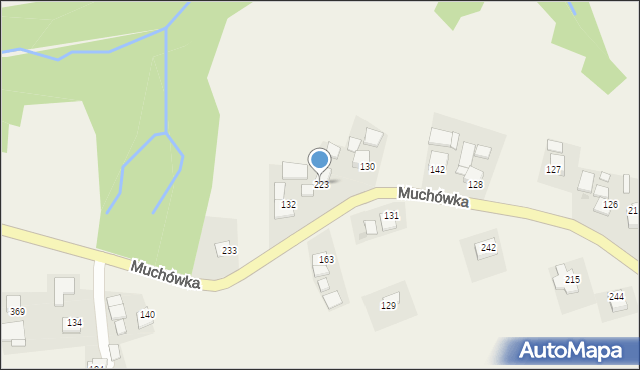 Muchówka, Muchówka, 223, mapa Muchówka