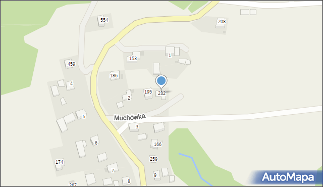 Muchówka, Muchówka, 232, mapa Muchówka
