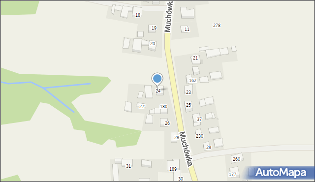 Muchówka, Muchówka, 24, mapa Muchówka