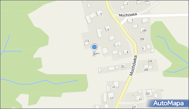 Muchówka, Muchówka, 267, mapa Muchówka